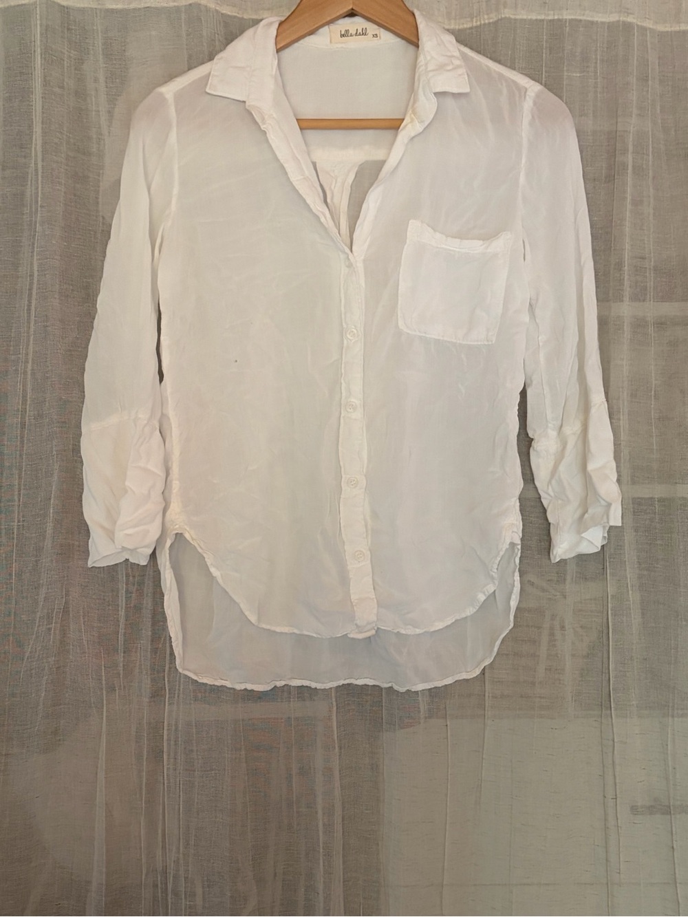 Bella Dahl White Button Down Shirt XS